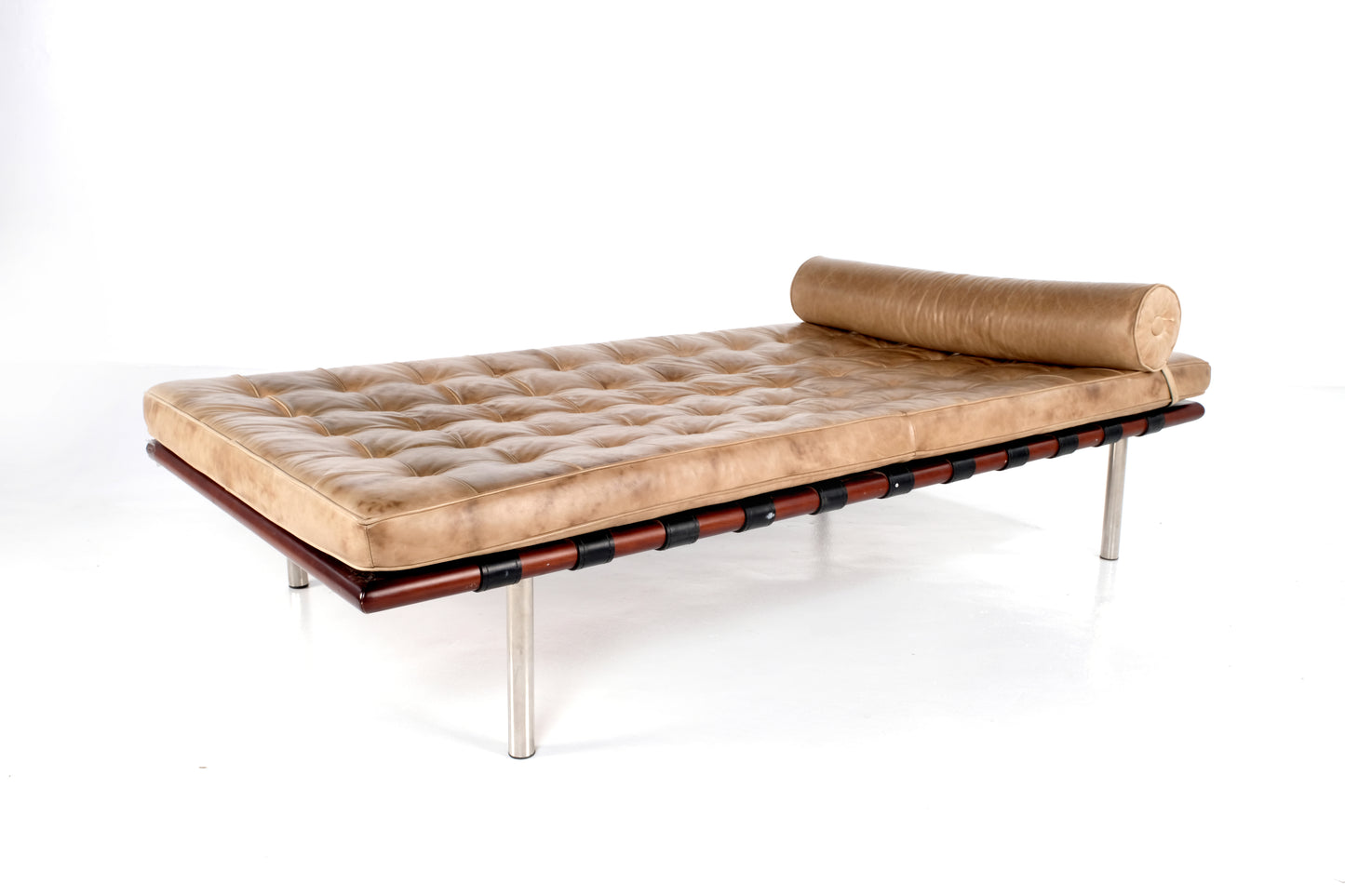 PU CHESTERFIELD LEATHER MATTRESS WITH BED FRAME